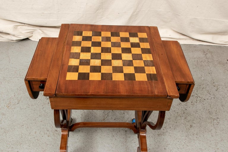Antique English Diminutive Drop Leaf Games Table at 1stDibs