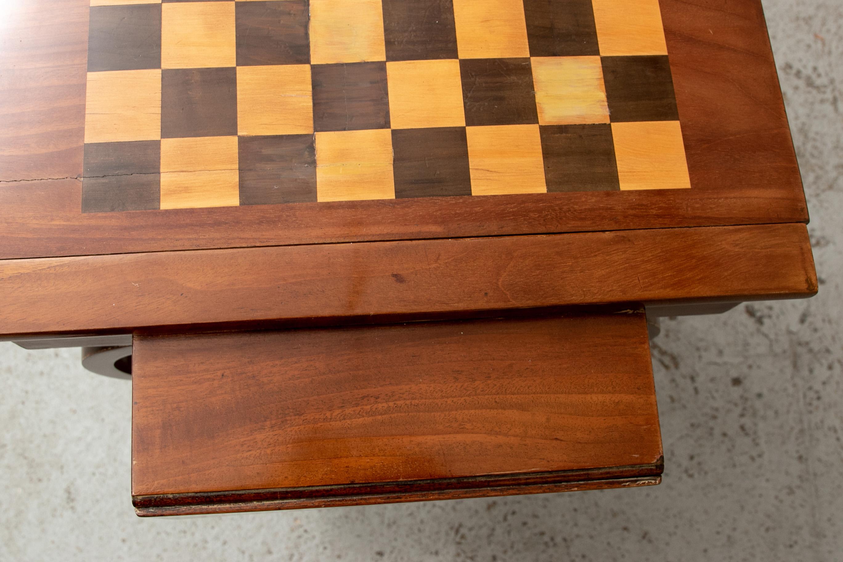 Regency Antique English Diminutive Drop Leaf Games Table