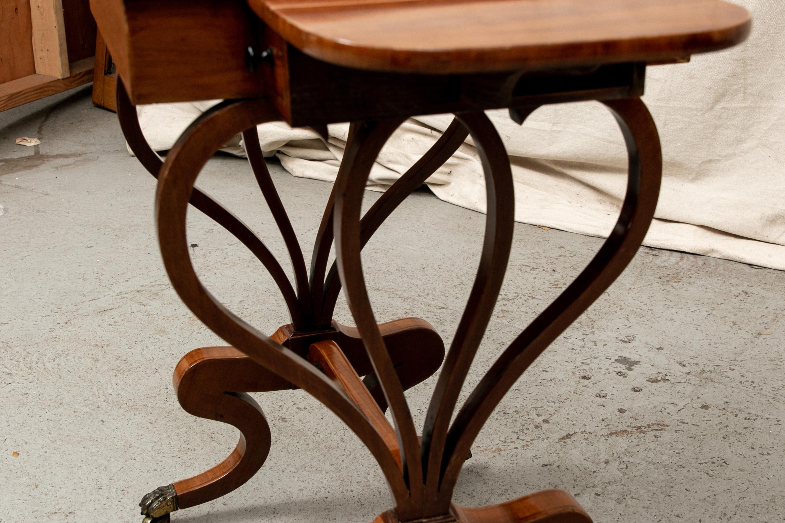 19th Century Antique English Diminutive Drop Leaf Games Table