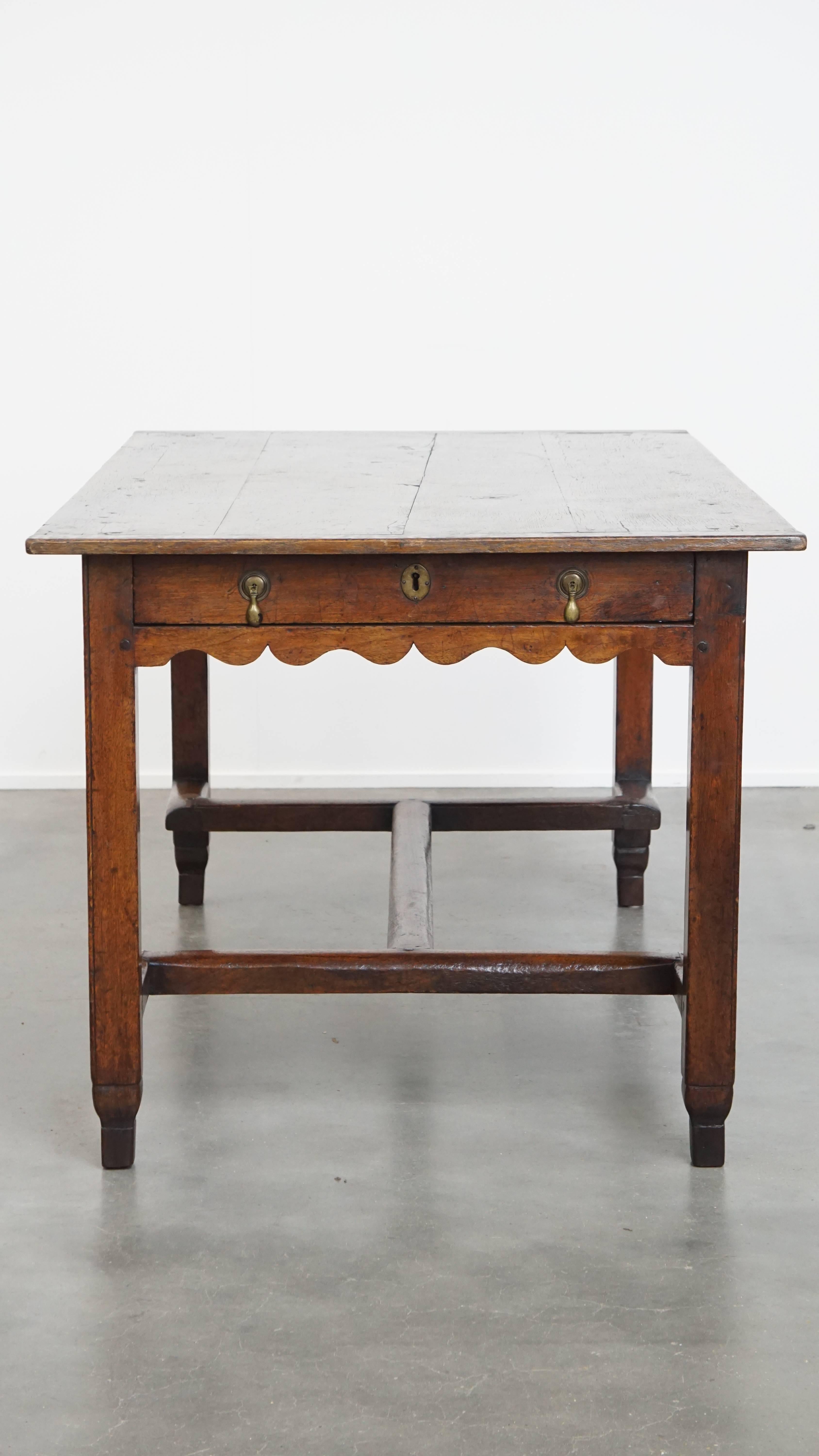 Classical Roman Antique English Dining Table / Desk / Writing Table in Oak ca. 1700 For Sale