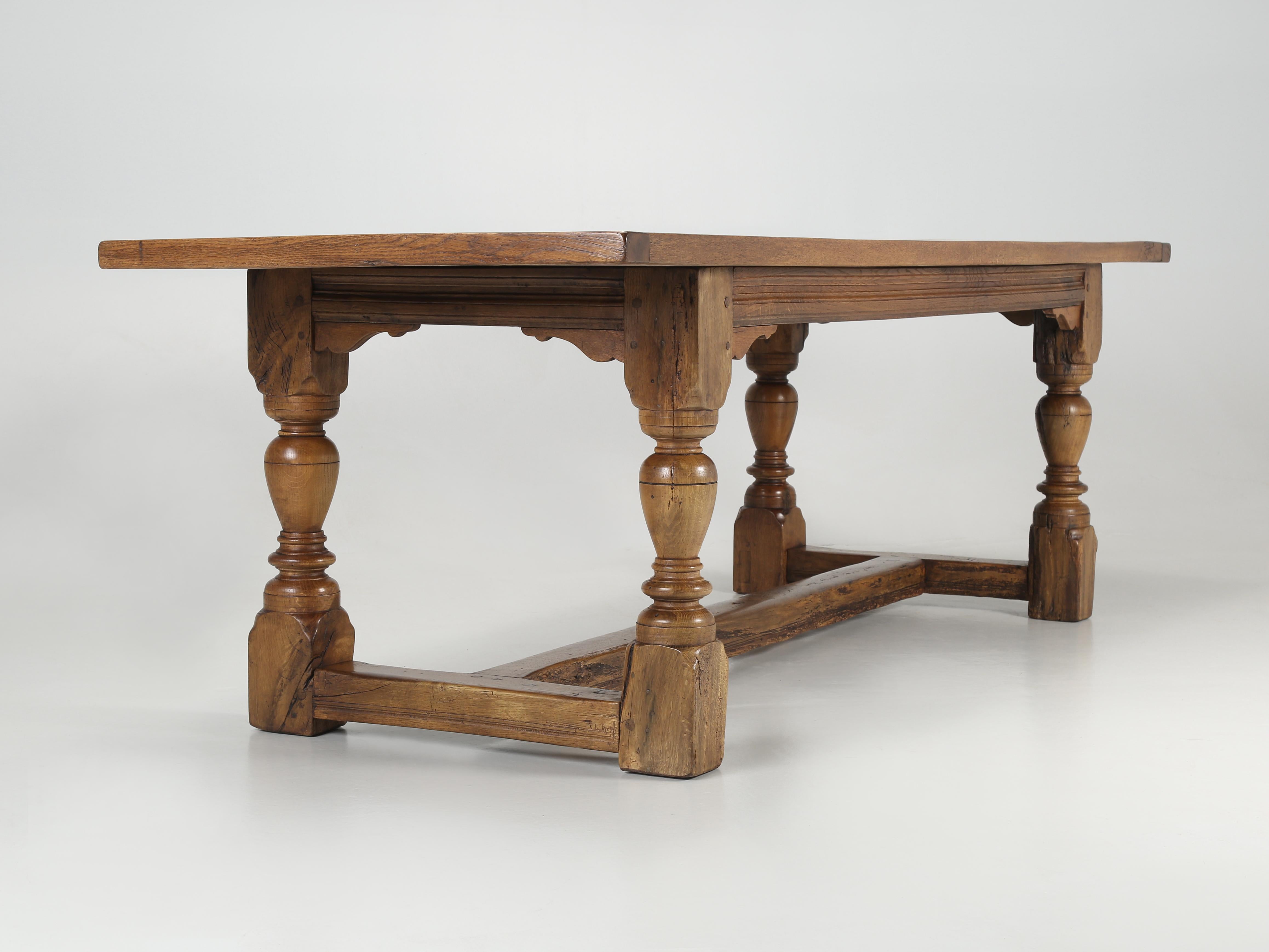 Antique English Dining Table or Farmhouse Table Made from Rare Scottish Oak For Sale 6