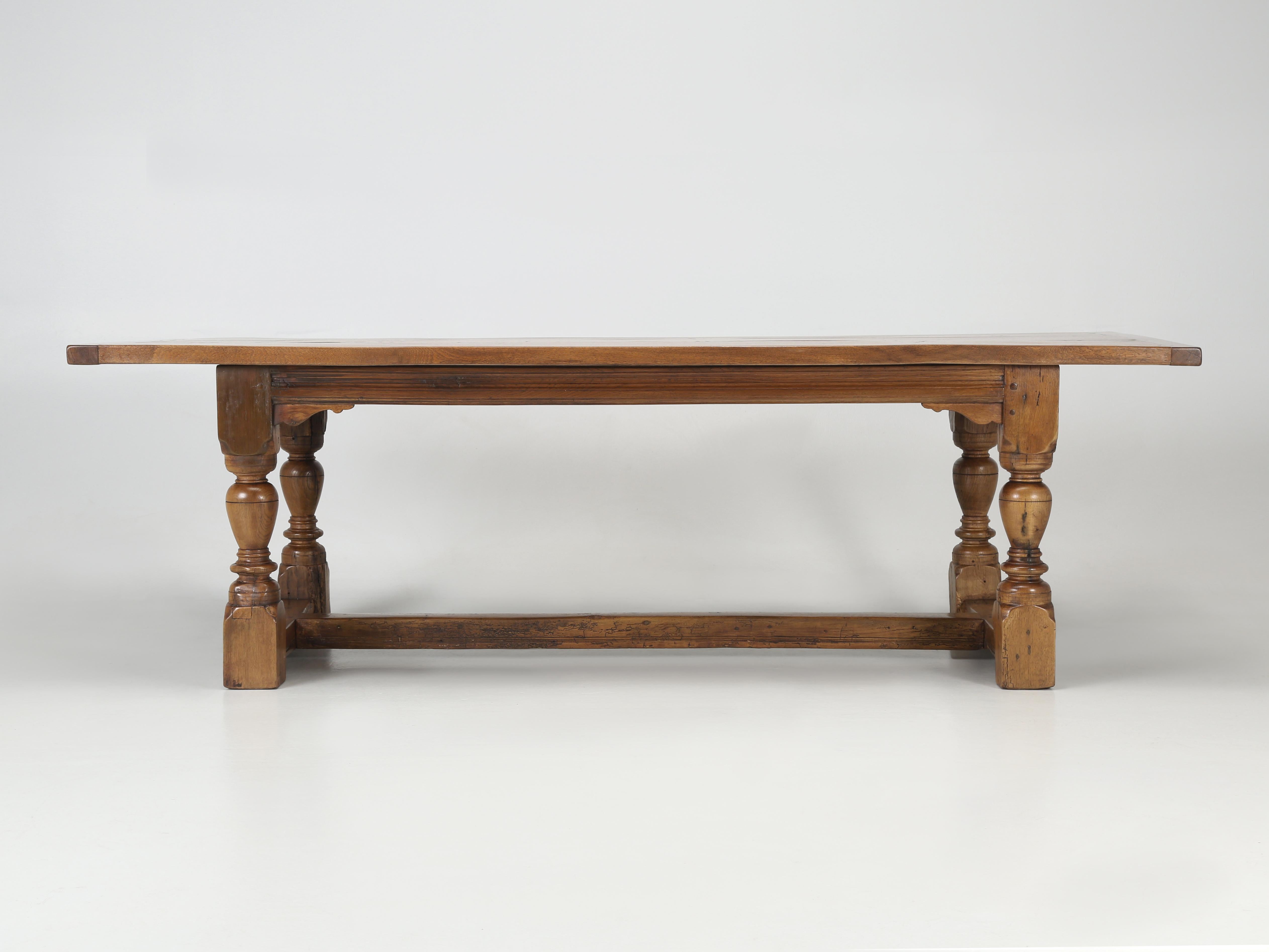 Antique English Dining Table or Farmhouse Table Made from Rare Scottish Oak For Sale 7