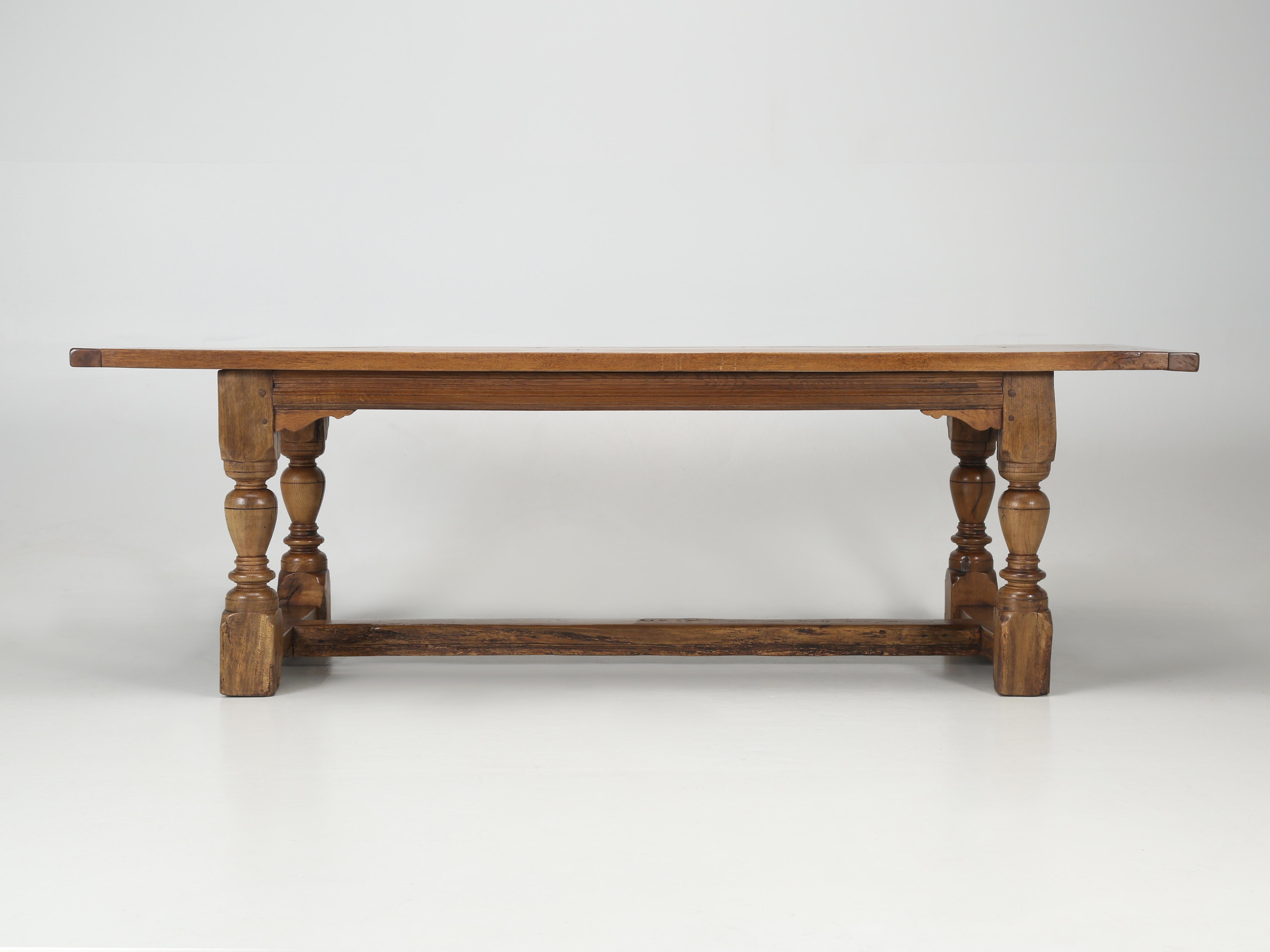 Antique English Dining Table or Farmhouse Table Made from Rare Scottish Oak For Sale 1