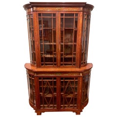 Antique English Display Cabinet Edwardian Period