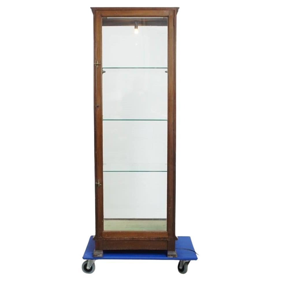Antique English Display Cabinet with Lighting – Late 19th Century
