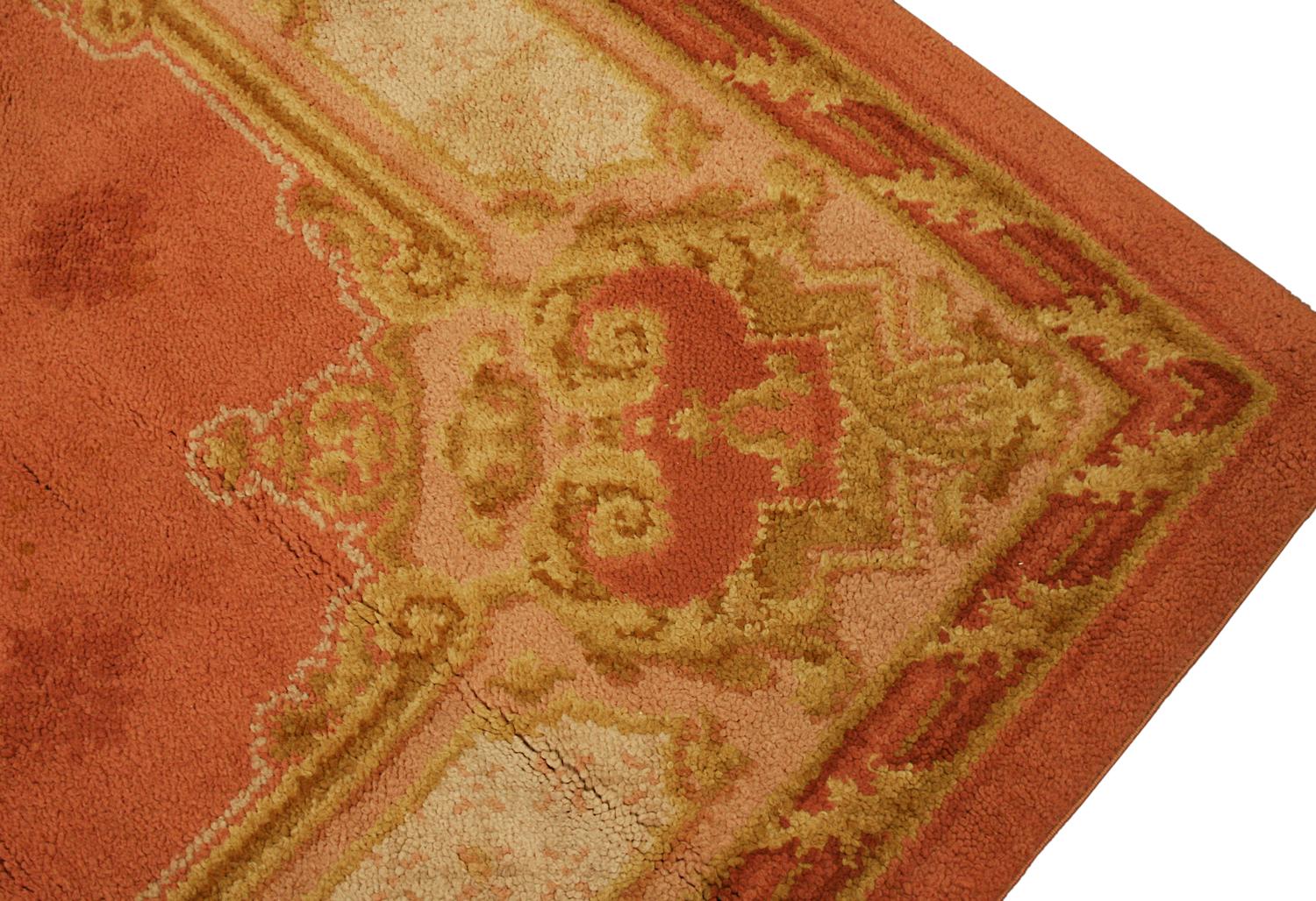 Other Antique English Donegal 'Art & Craft' Pink Field Wool Carpet, ca. 1920 For Sale