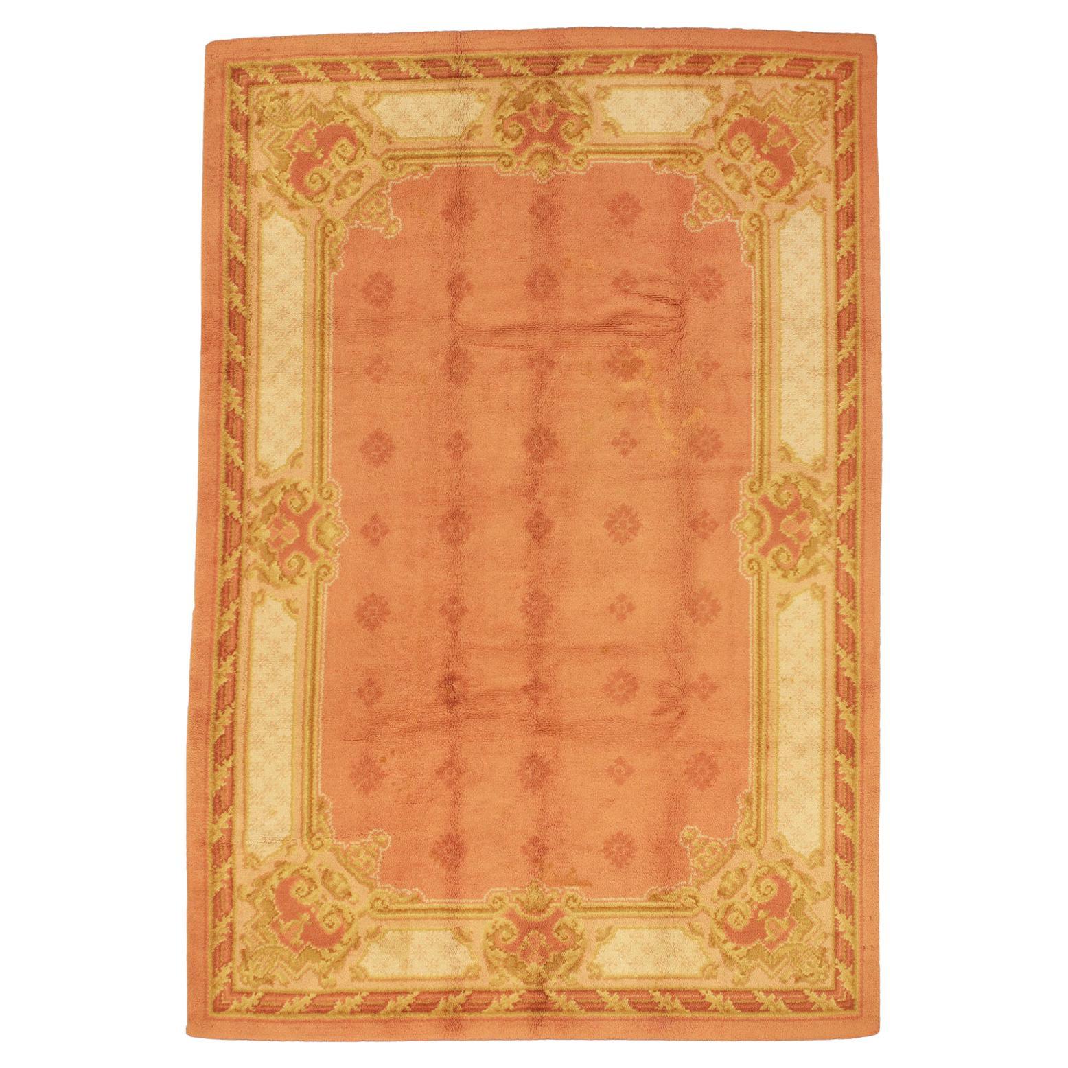 Antiker englischer Donegal 'Art & Craft'-Teppich aus rosafarbener Wolle, ca. 1920