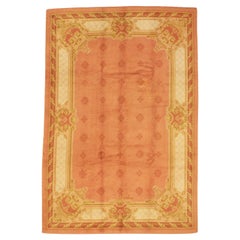 Antique English Donegal 'Art & Craft' Pink Field Wool Carpet, ca. 1920