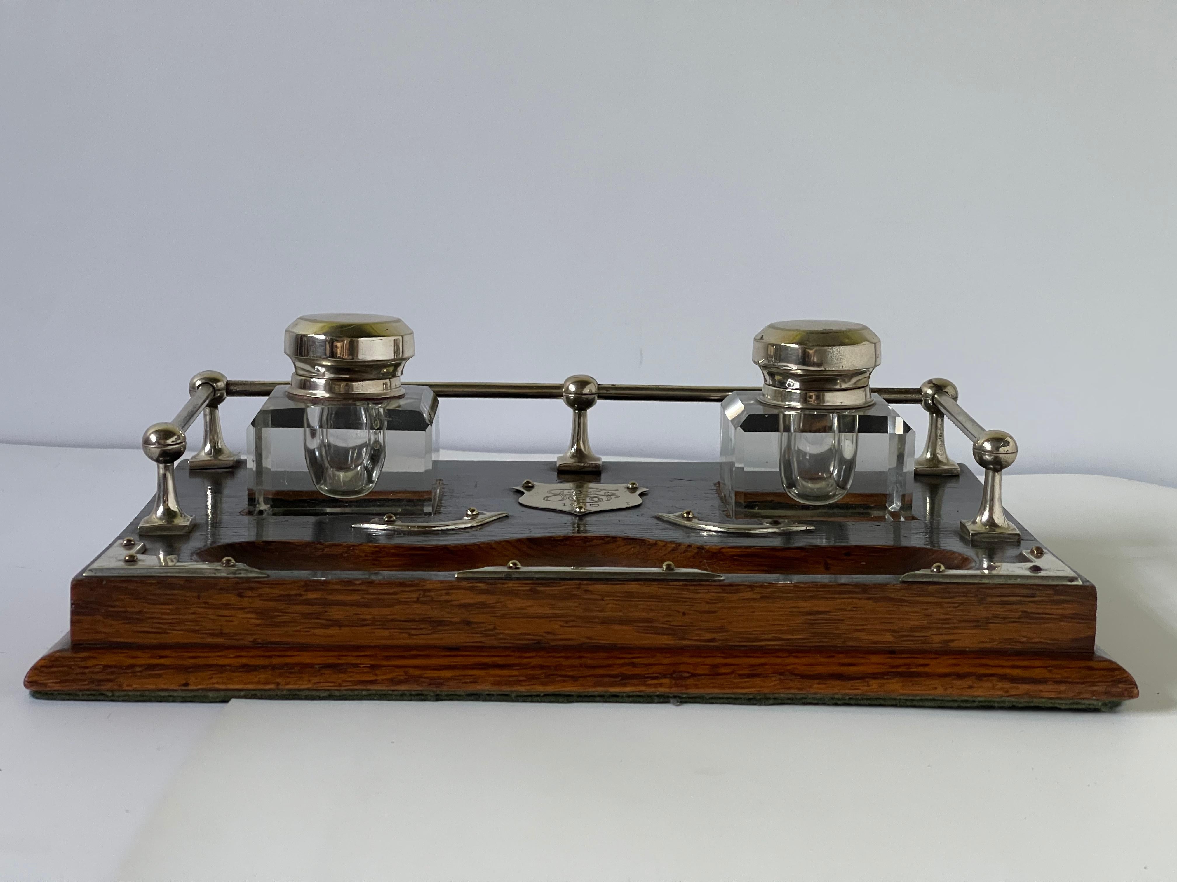 antique inkwell set