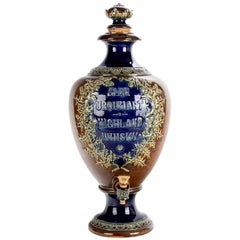 Antiker englischer Doulton Burslem Glen Urquart Highland Whiskey Spender