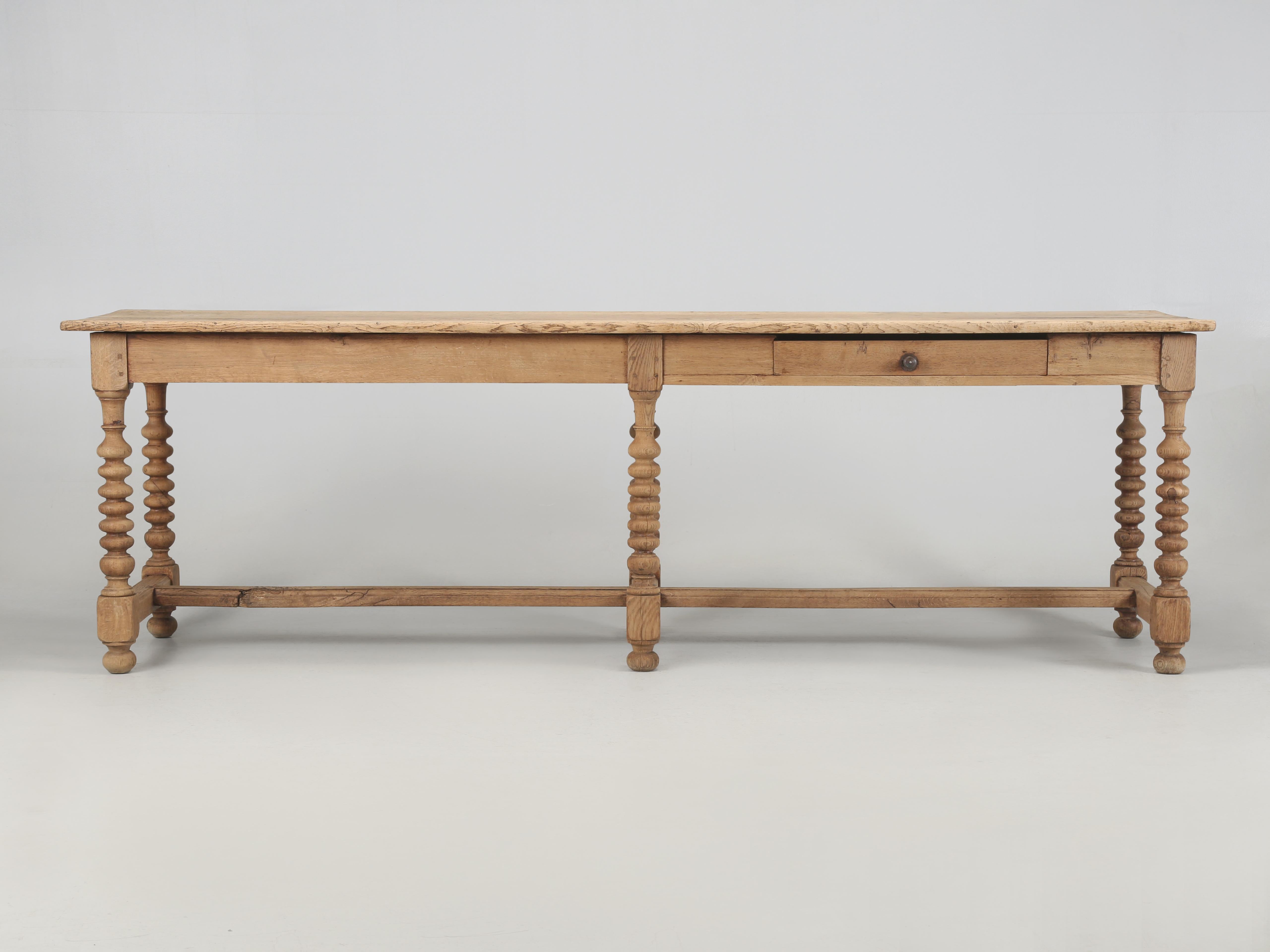 Fait main Ancienne table de drapier anglaise, table de travail pouvant être transformée en îlot de cuisine en vente