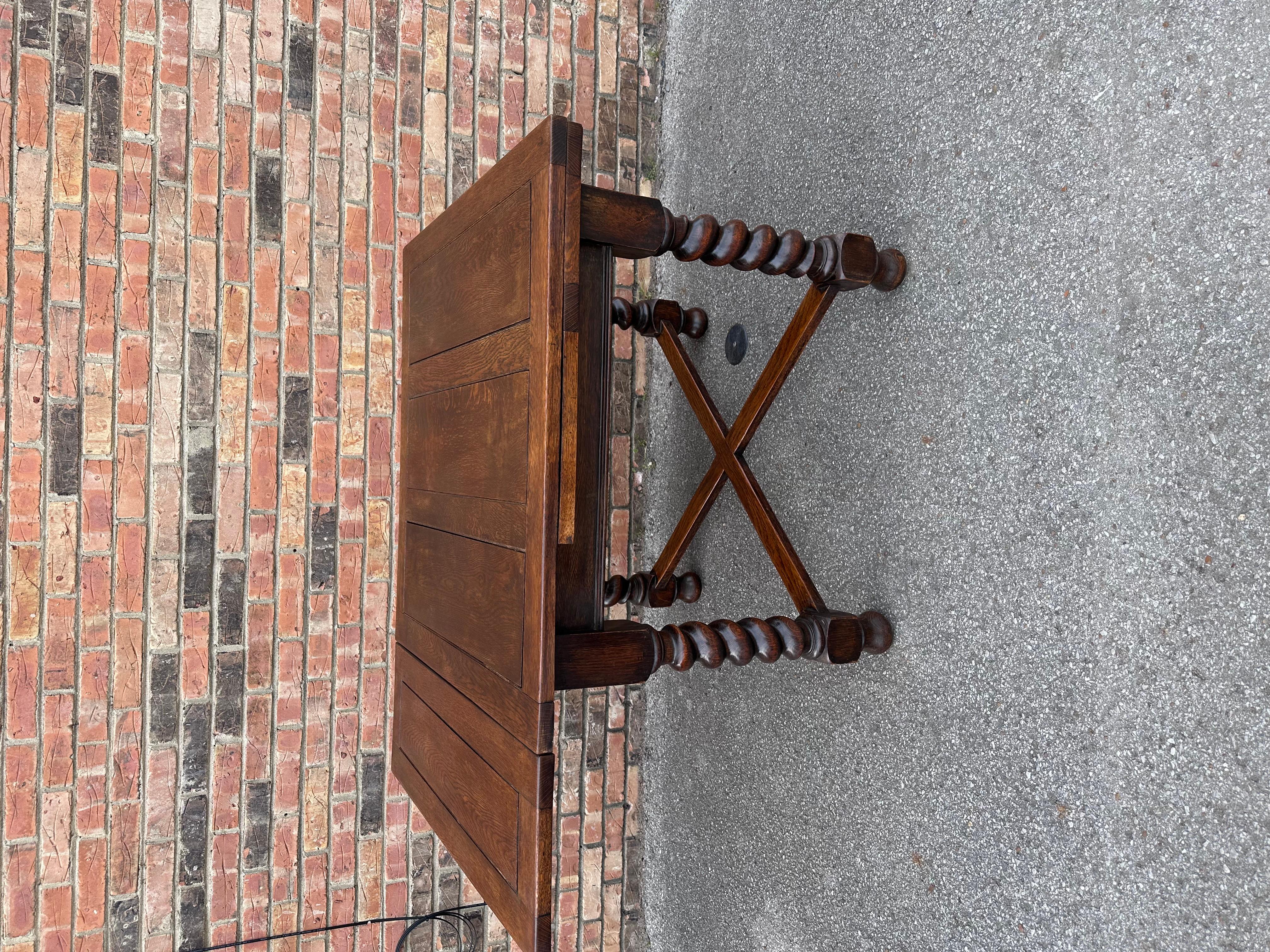 Antique English Draw Leaf Table Game Table For Sale 2