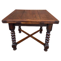 Used English Draw Leaf Table Game Table