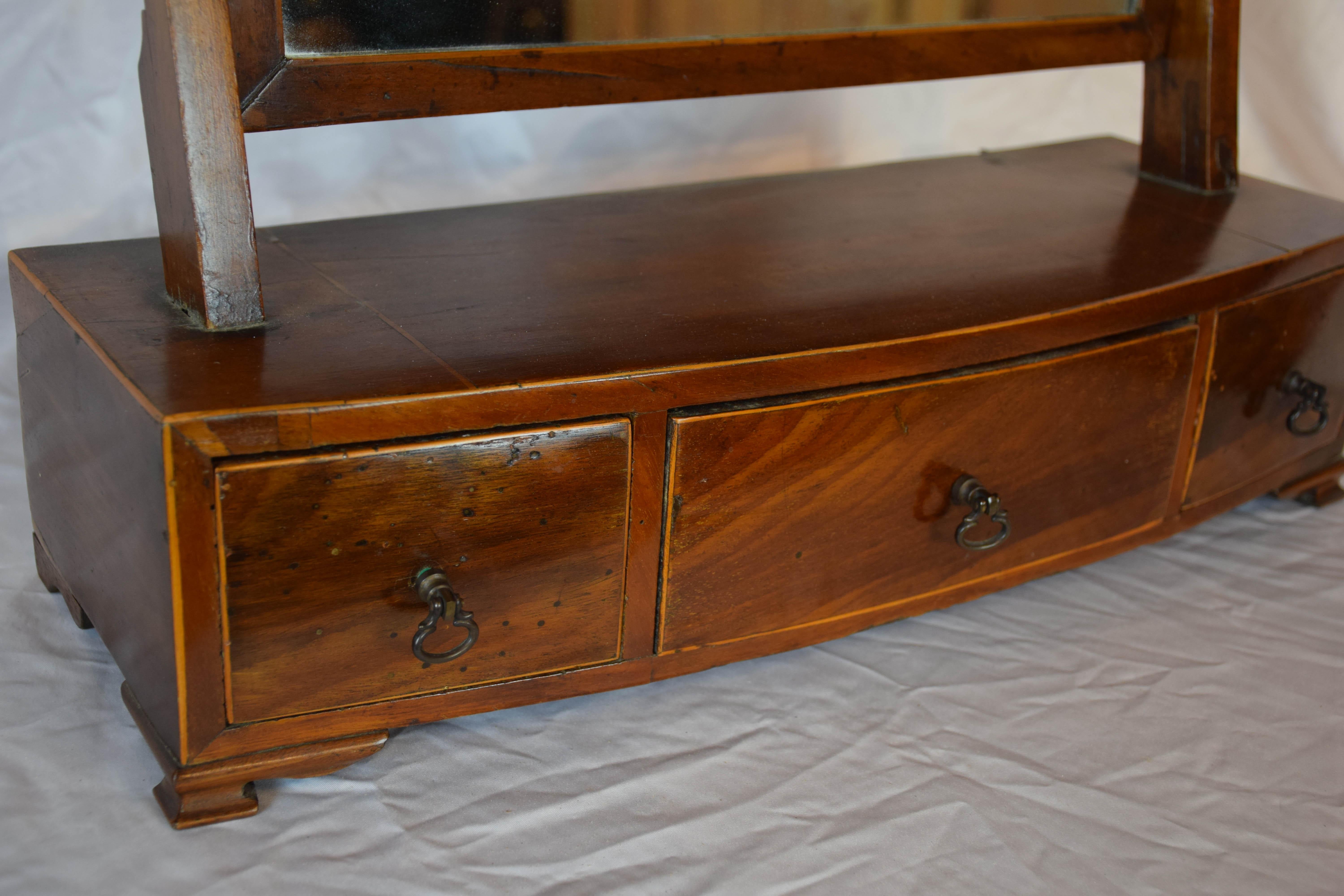 Antique English Dressing Table Mirror In Good Condition In Houston, TX