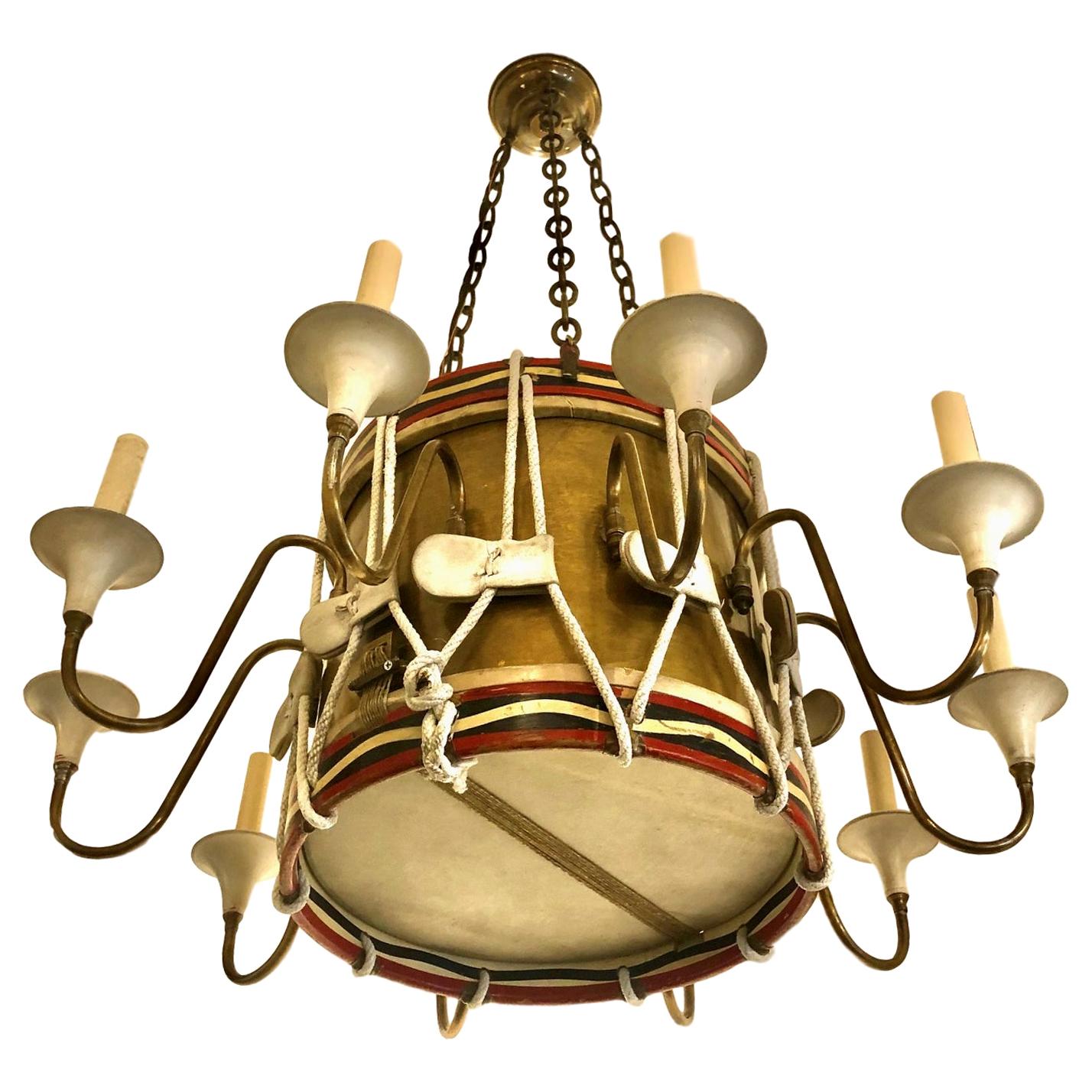 Antique English Drum Chandelier