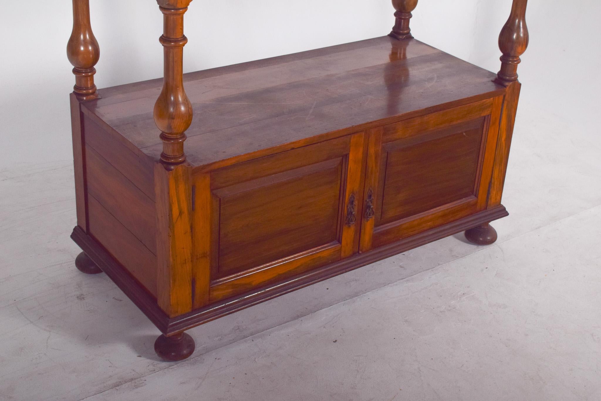 Antique English Dumbwaiter with Tall Back For Sale 4