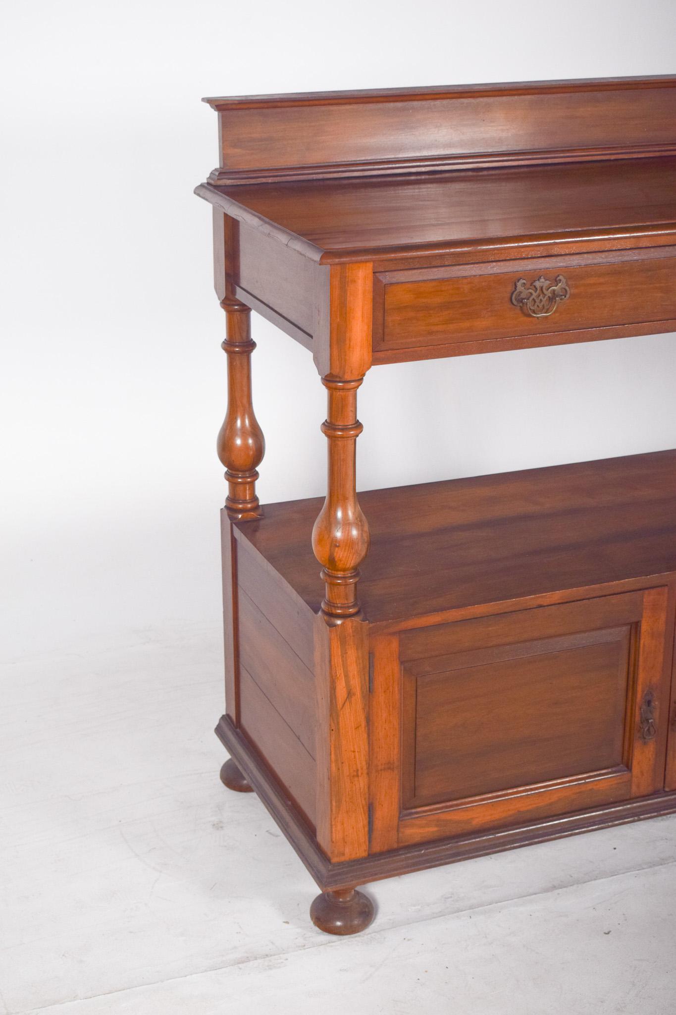 Antique English Dumbwaiter with Tall Back For Sale 2