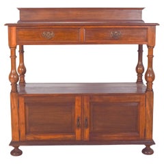 Antique English Dumbwaiter with Tall Back