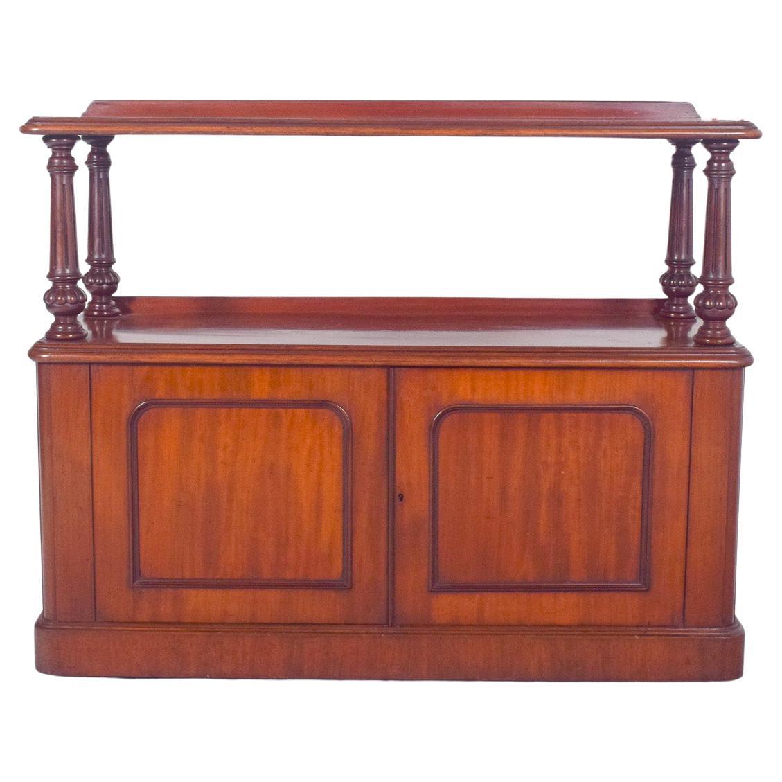 Antique English Dumbwaiter with Turned Columns