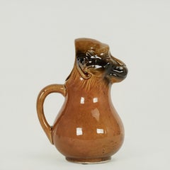 Antique English Earthenware Monkey Water Pitcher