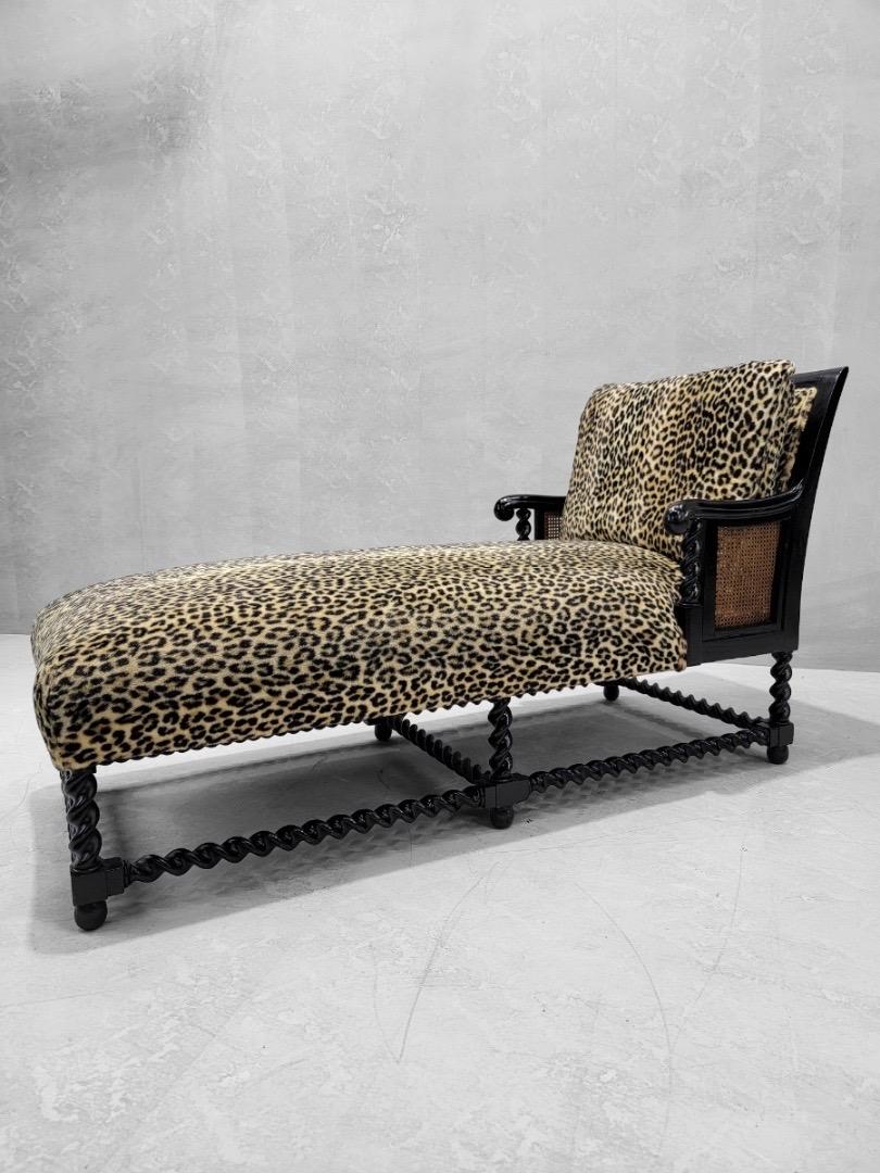 cheetah print chaise lounge