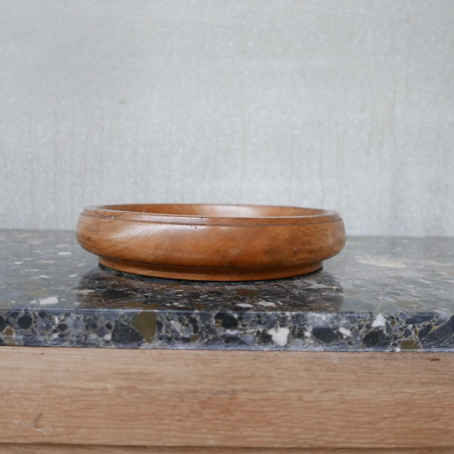 Antique English Ecclesiastical Oak Wooden Bowl For Sale 2