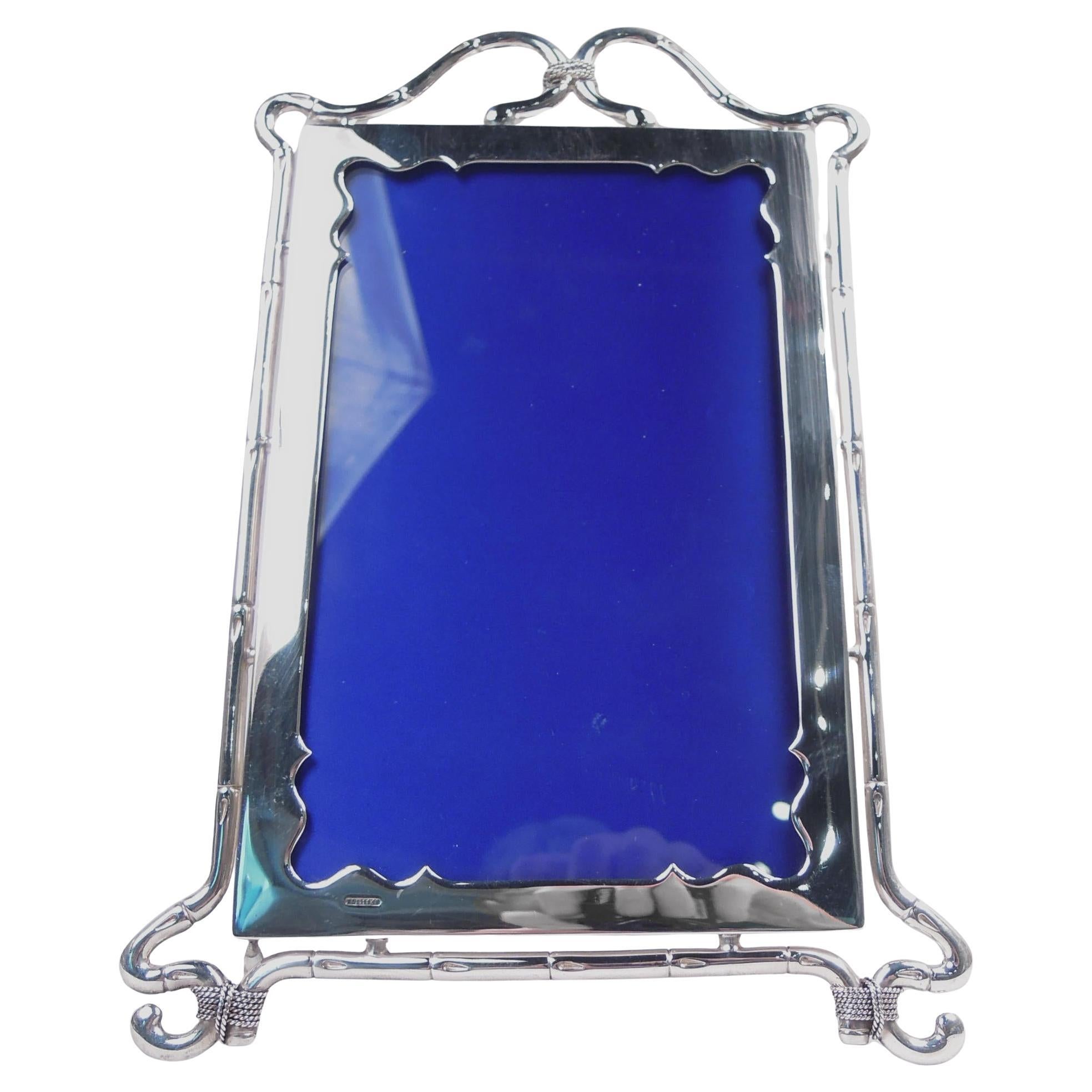 Antique English Edwardian Classical Sterling Silver Picture Frame, 1902