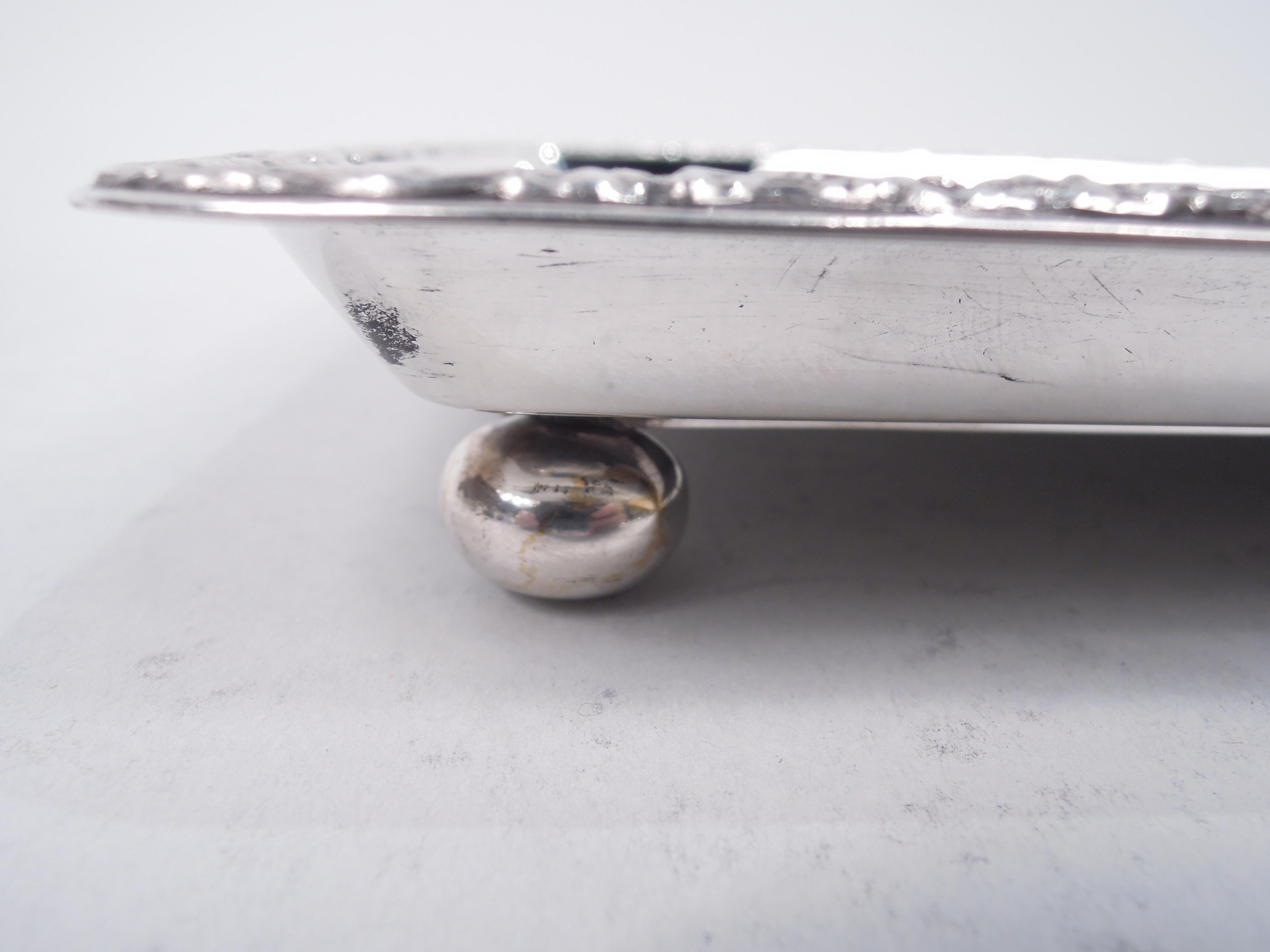 Antikes englisches, klassisches, rechteckiges, edwardianisches, edwardianisches Sterlingsilber-Tablett im Zustand „Gut“ in New York, NY