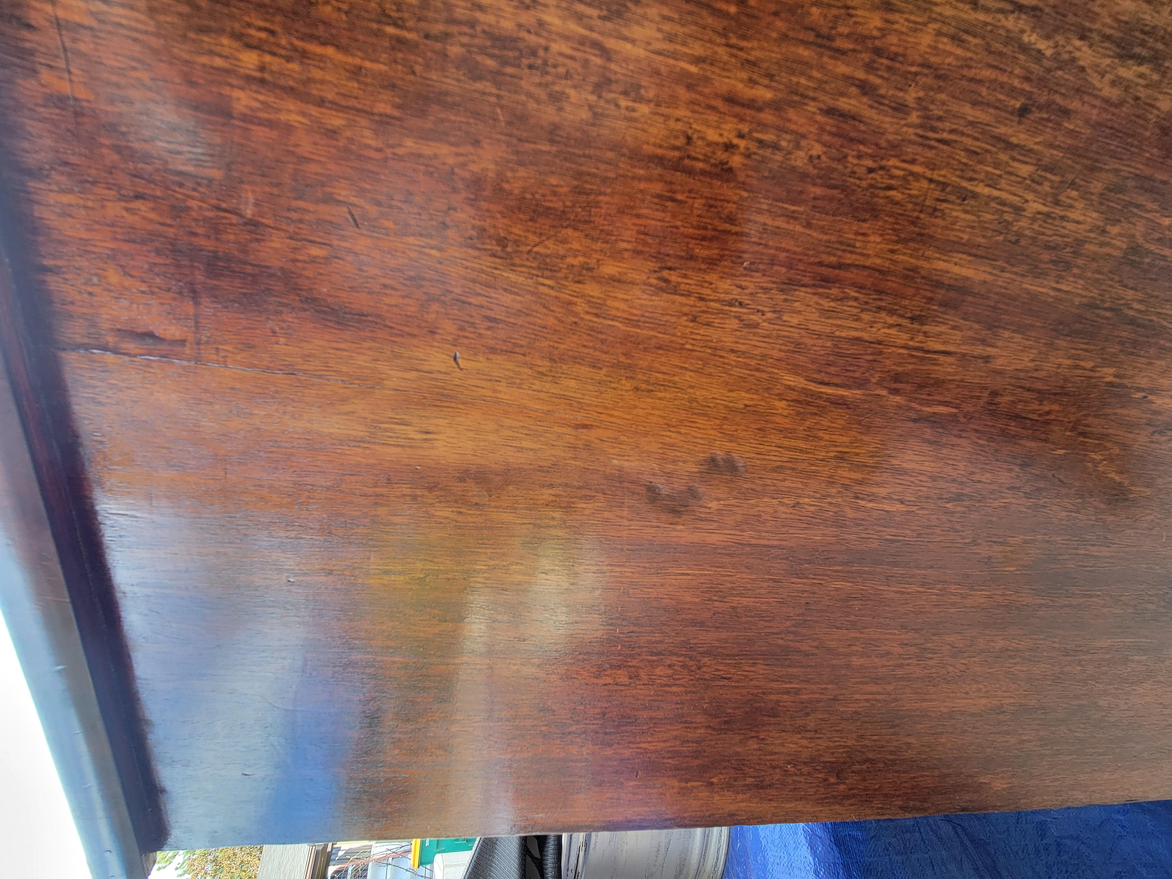 Antique English Edwardian Figured Mahogany Dresser With Original Knobs For Sale 11