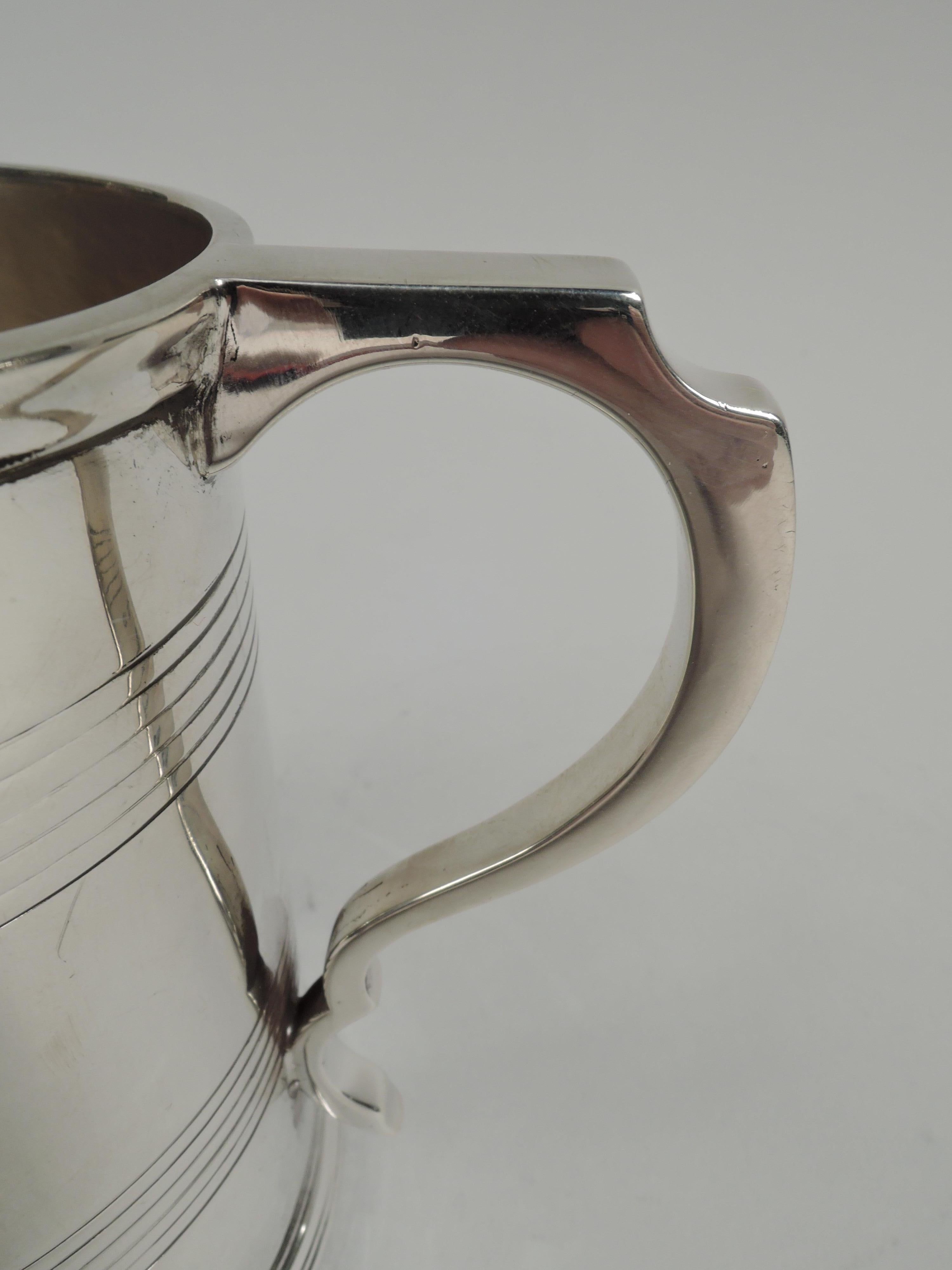 Early 20th Century Antique English Edwardian Georgian Sterling Silver Baby Cup