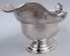 Salsiera antica inglese in argento sterling, stile edoardiano-georgiano, 1920