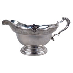 Salsiera antica inglese in argento sterling, stile edoardiano-georgiano, 1920