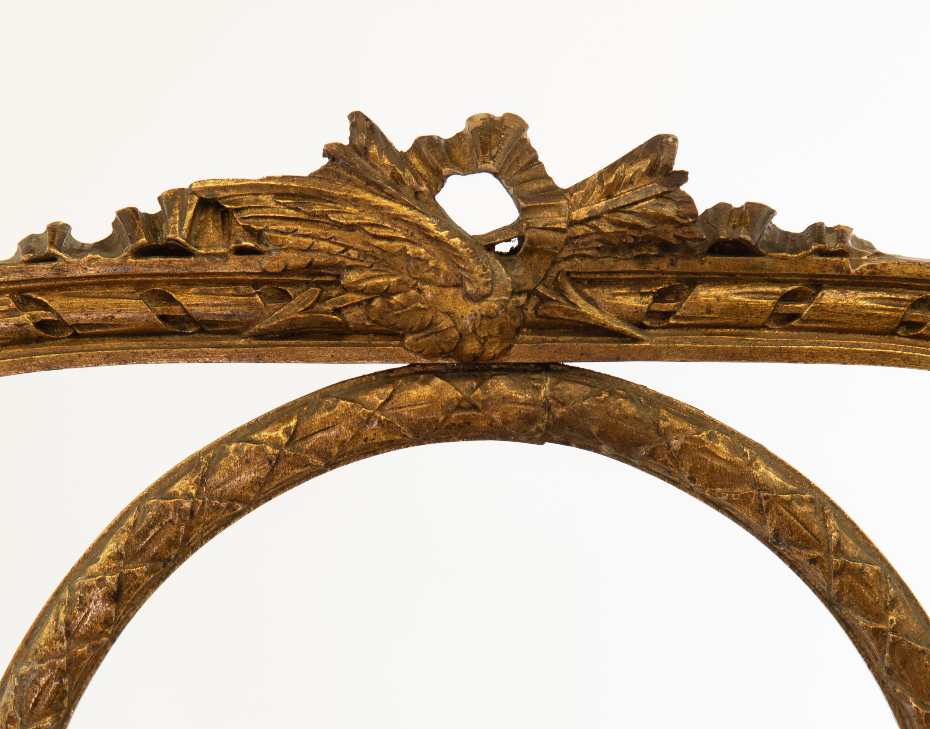 Antiker englischer edwardianischer klappbarer Raumteiler aus vergoldetem Holz im Angebot 10