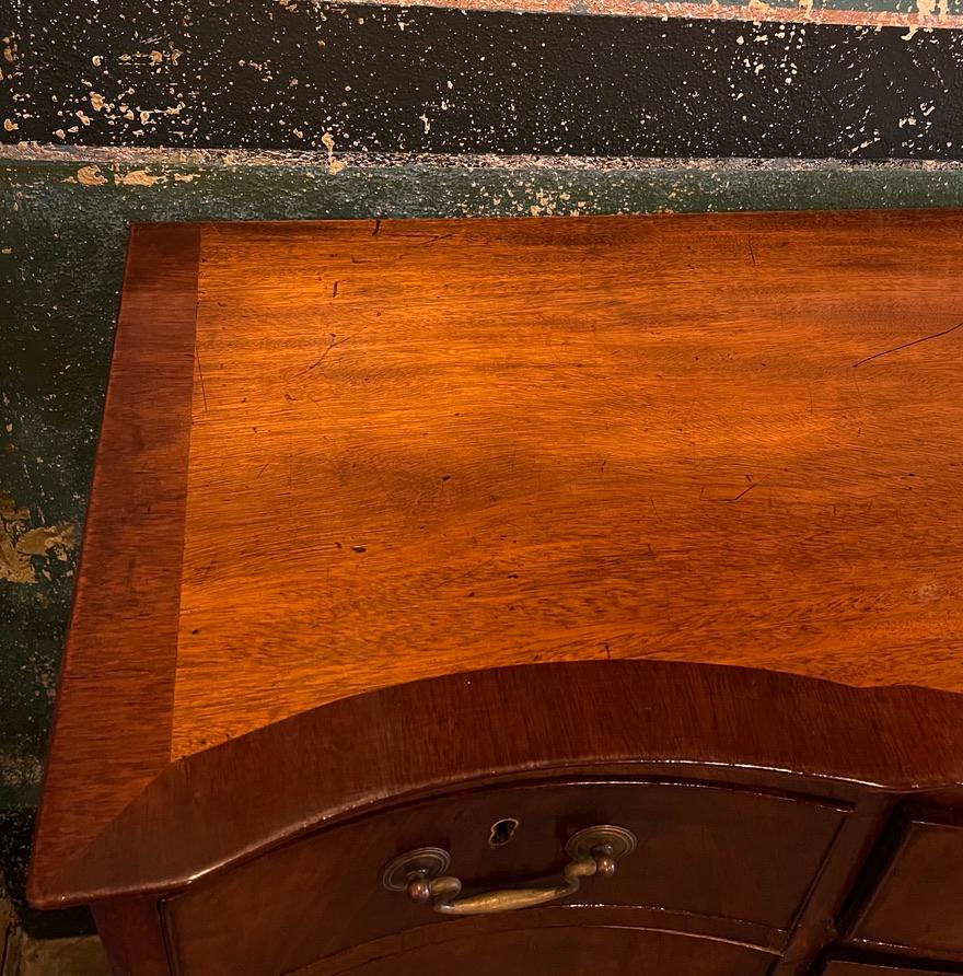 Antique English Edwardian inlaid mahogany side cabinet.