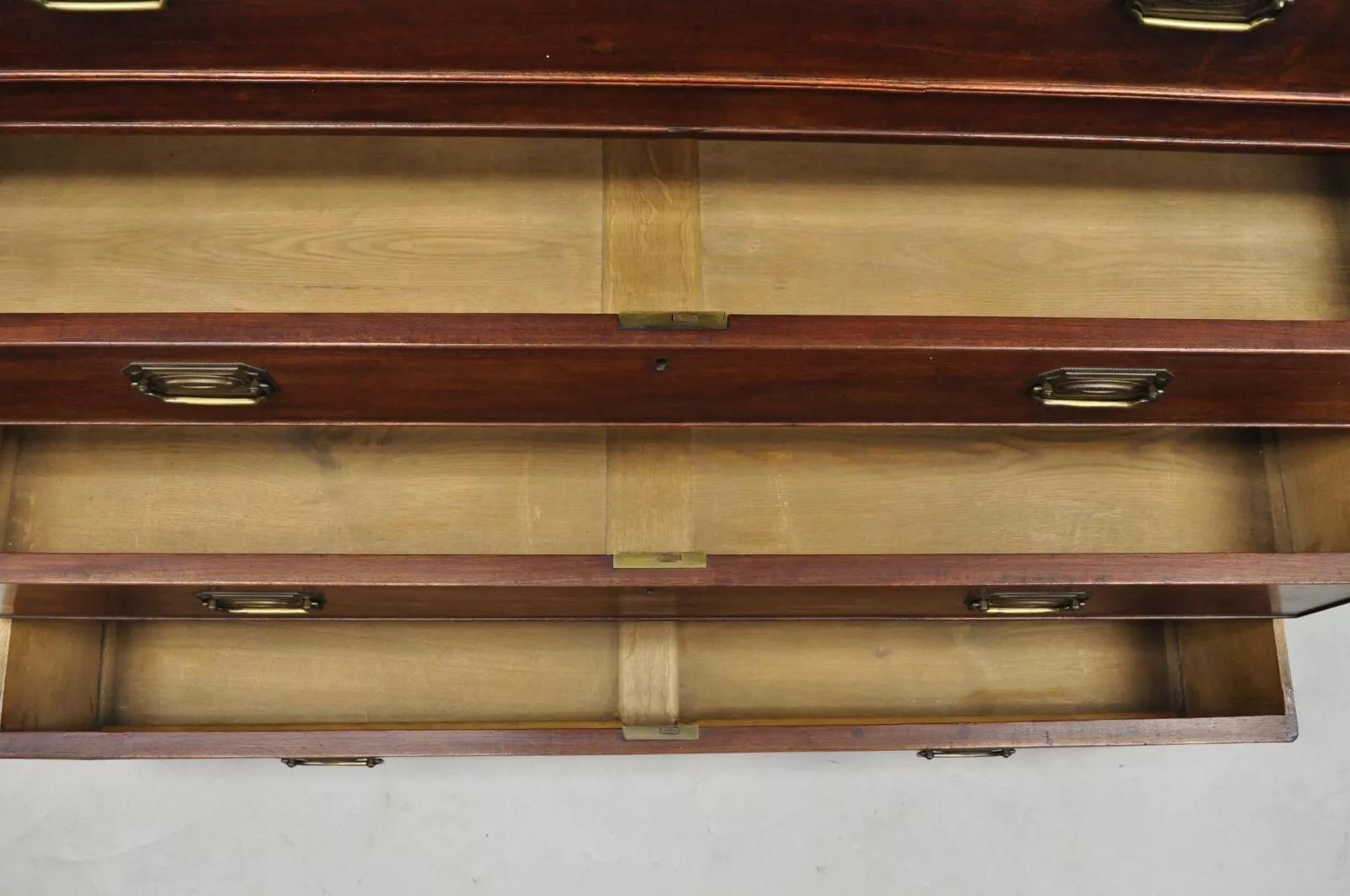 Antike englische edwardianische Mahagoni-Kommode mit Schubladenschrank/Schreibtisch/Büro aus Mahagoni im Angebot 7