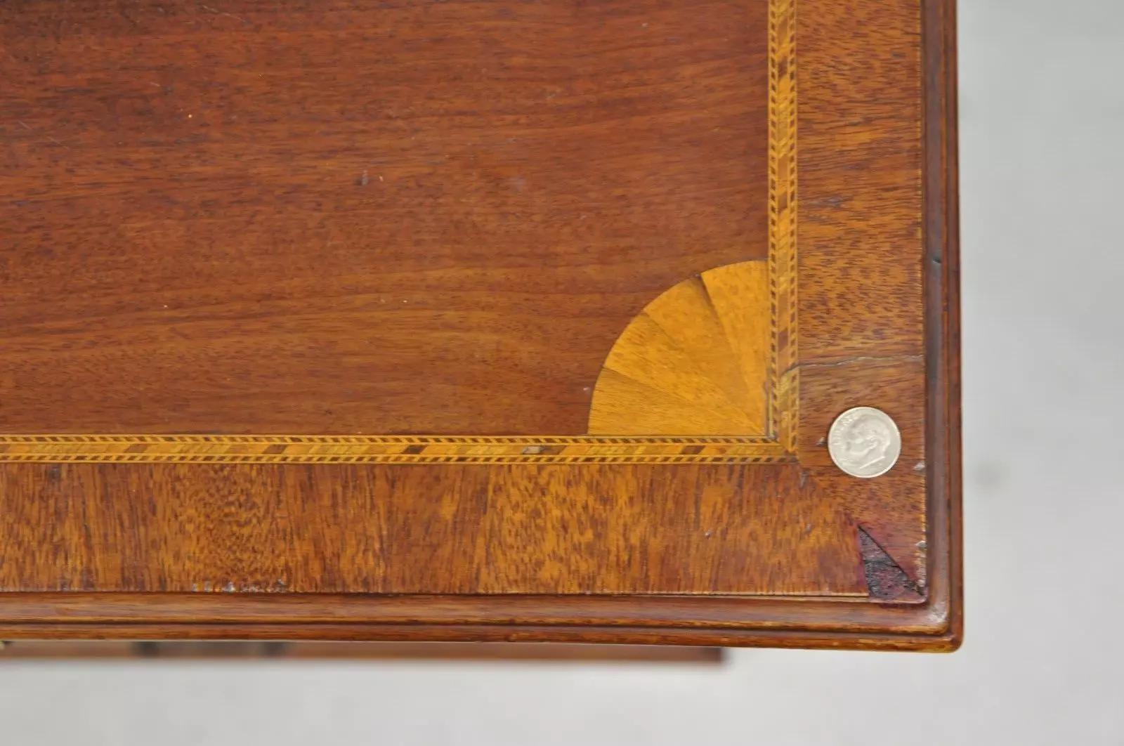 Antique English Edwardian Mahogany Chest of Drawers Secretary Desk Bureau For Sale 2