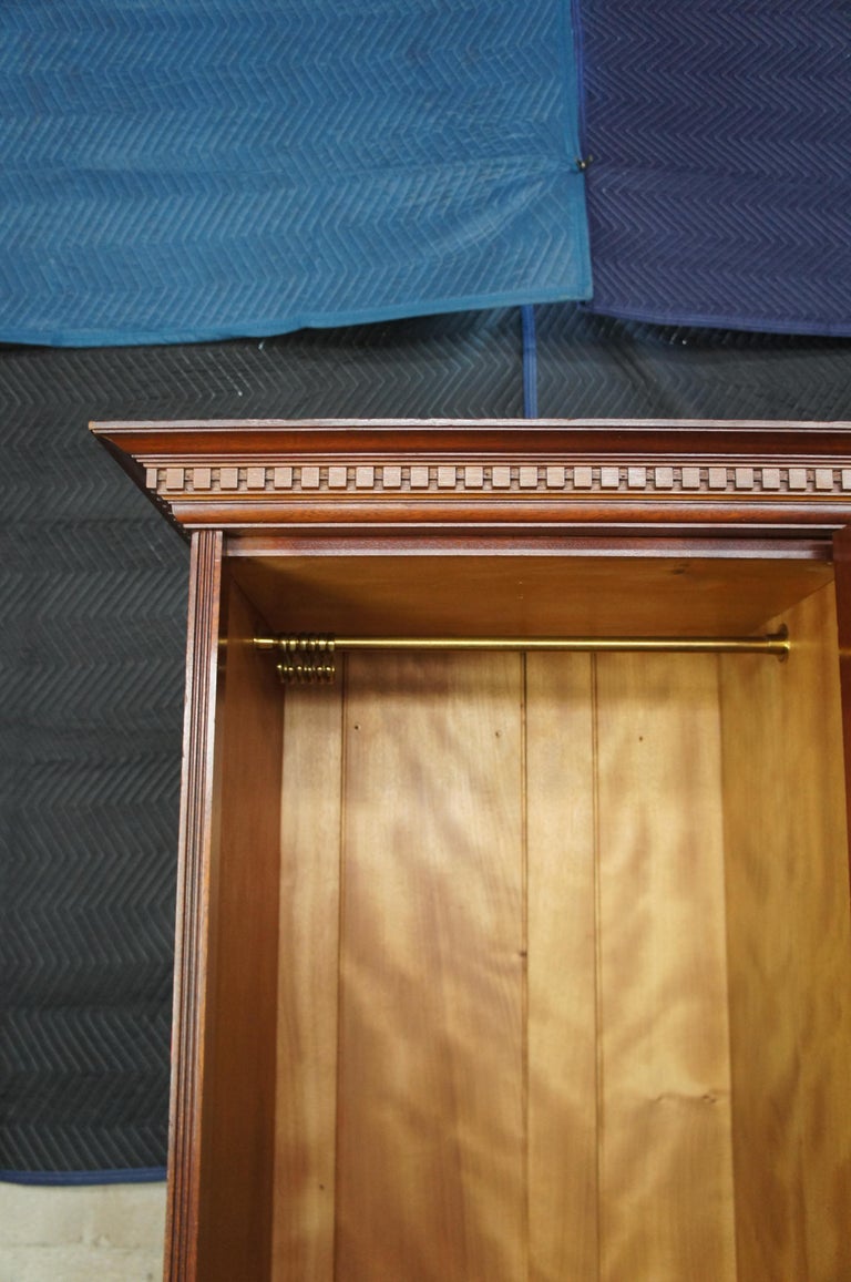 Antique English Edwardian Mahogany Chifferobe Wardrobe Closet Clothing Armoire at 1stDibs