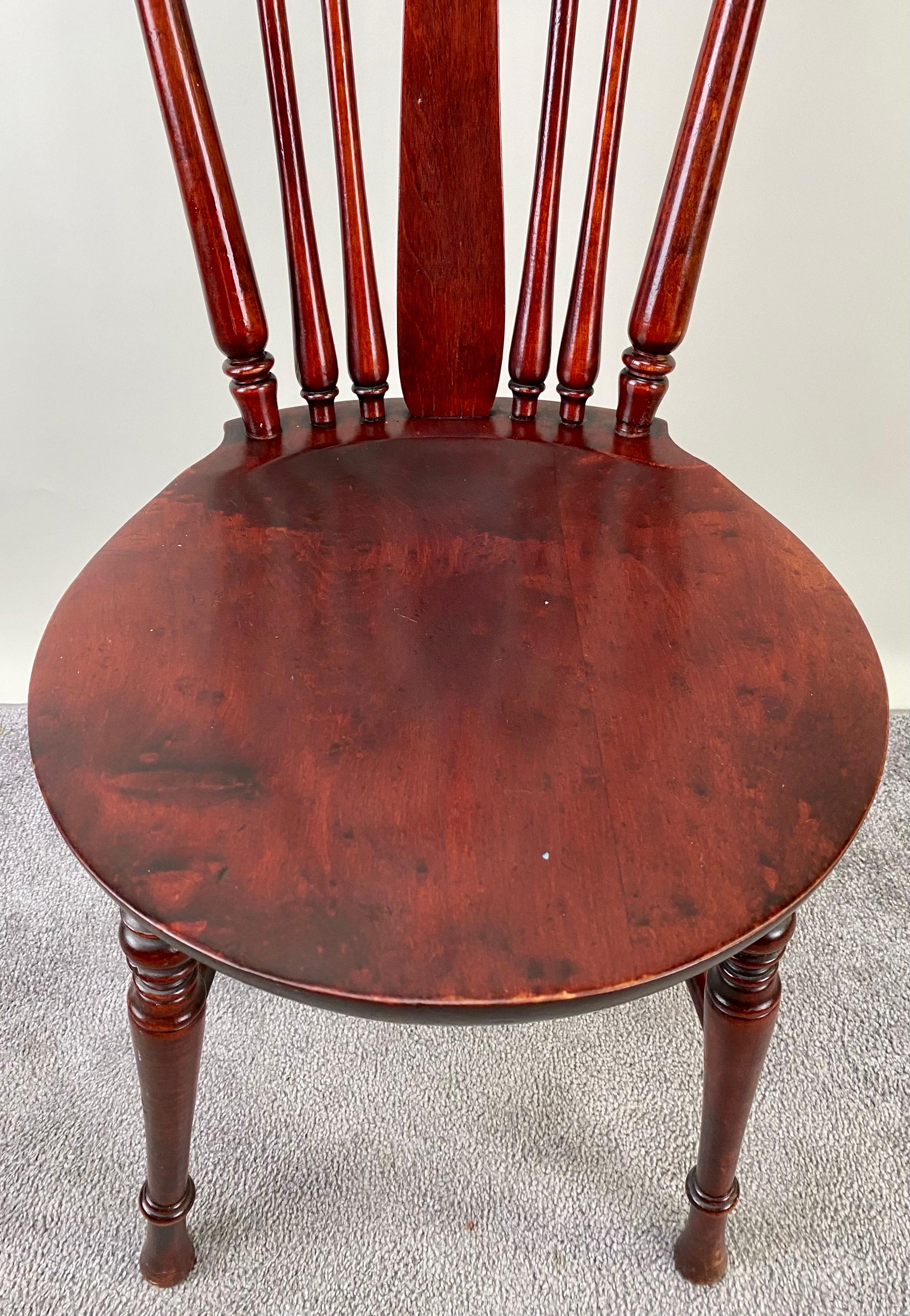 Antique English Edwardian Mahogany Inlaid Secretary Slant Front Desk & Chair  For Sale 13