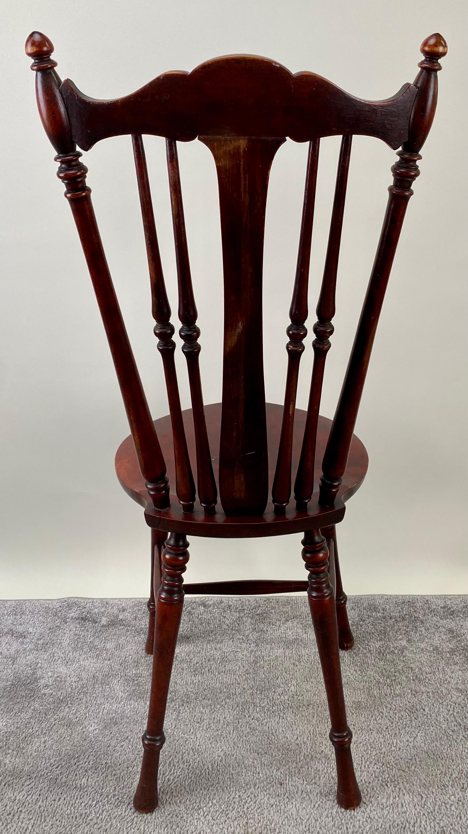 Antique English Edwardian Mahogany Inlaid Secretary Slant Front Desk & Chair  For Sale 14
