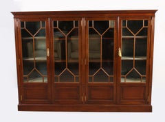 Antique English Edwardian Mahogany Library Bookcase Circa1900