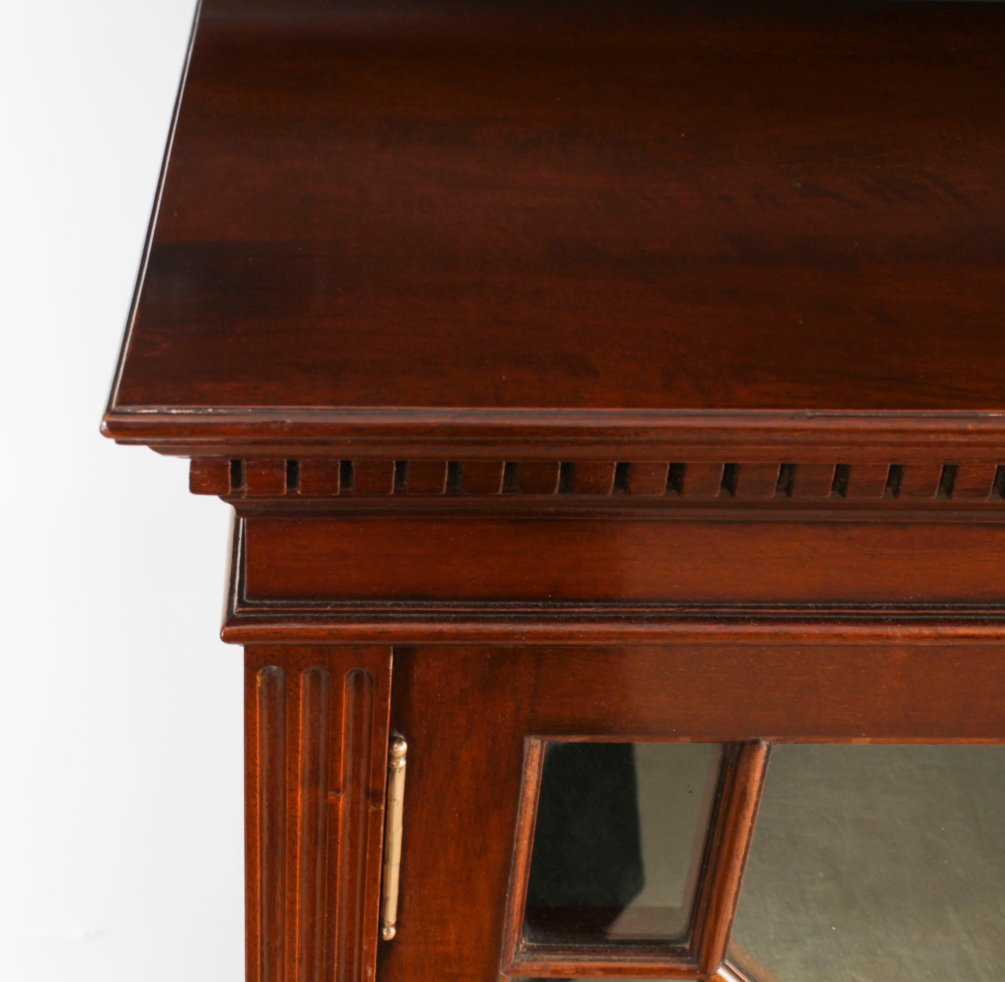 Early 20th Century Antique English Edwardian Mahogany Library Bookcase Circa1900 For Sale