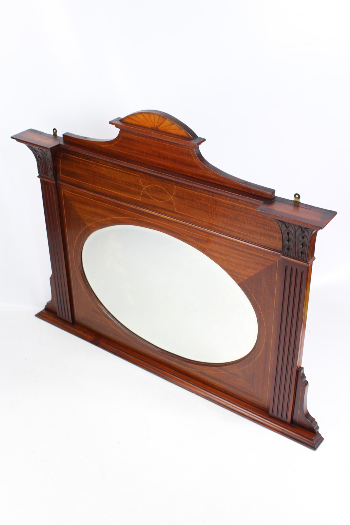 edwardian overmantle mirror