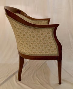 Antique English Edwardian Mahogany Tub Armchair