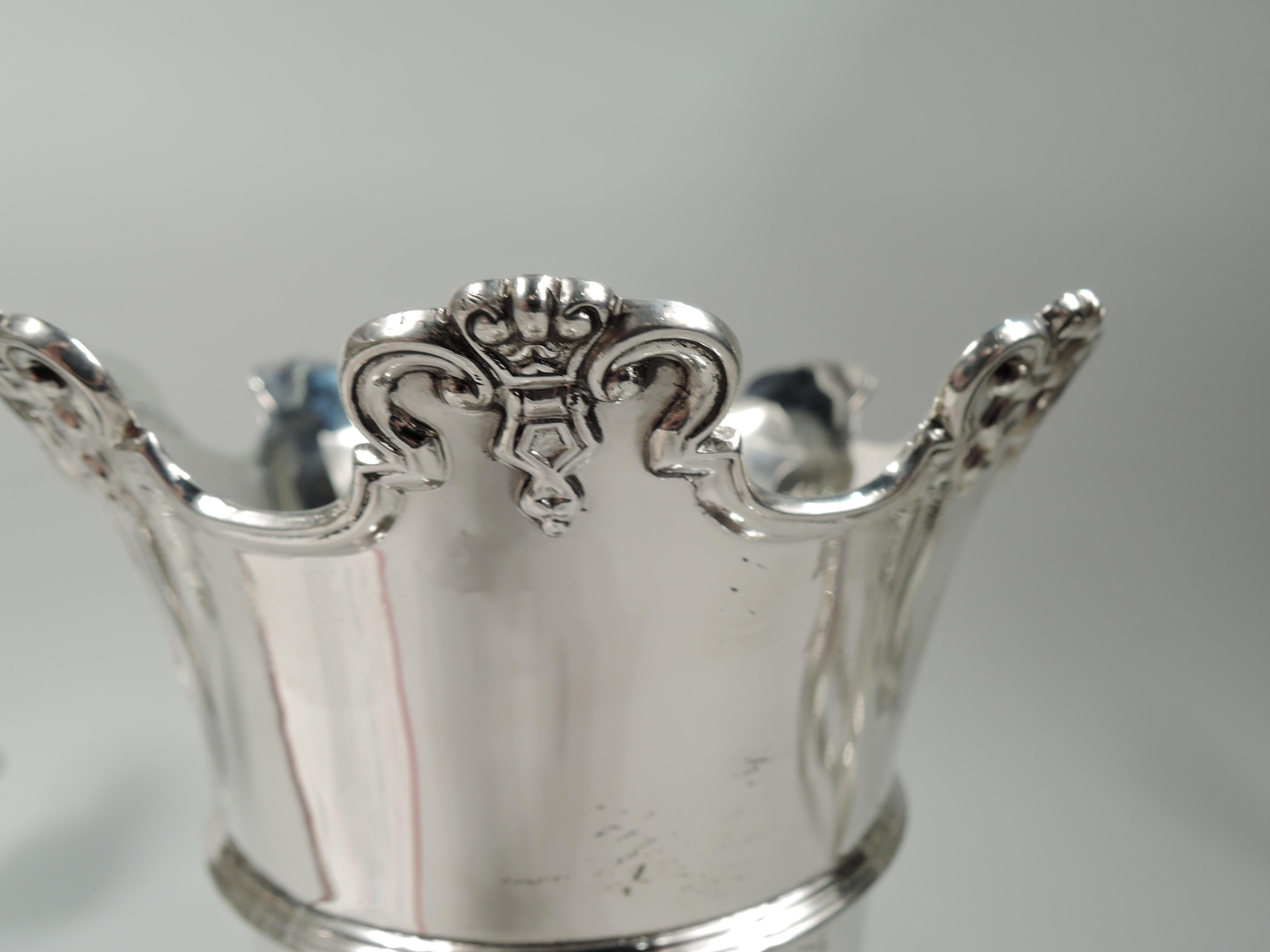 Neoclassical Revival Antique English Edwardian Neoclassical Sterling Silver Vase