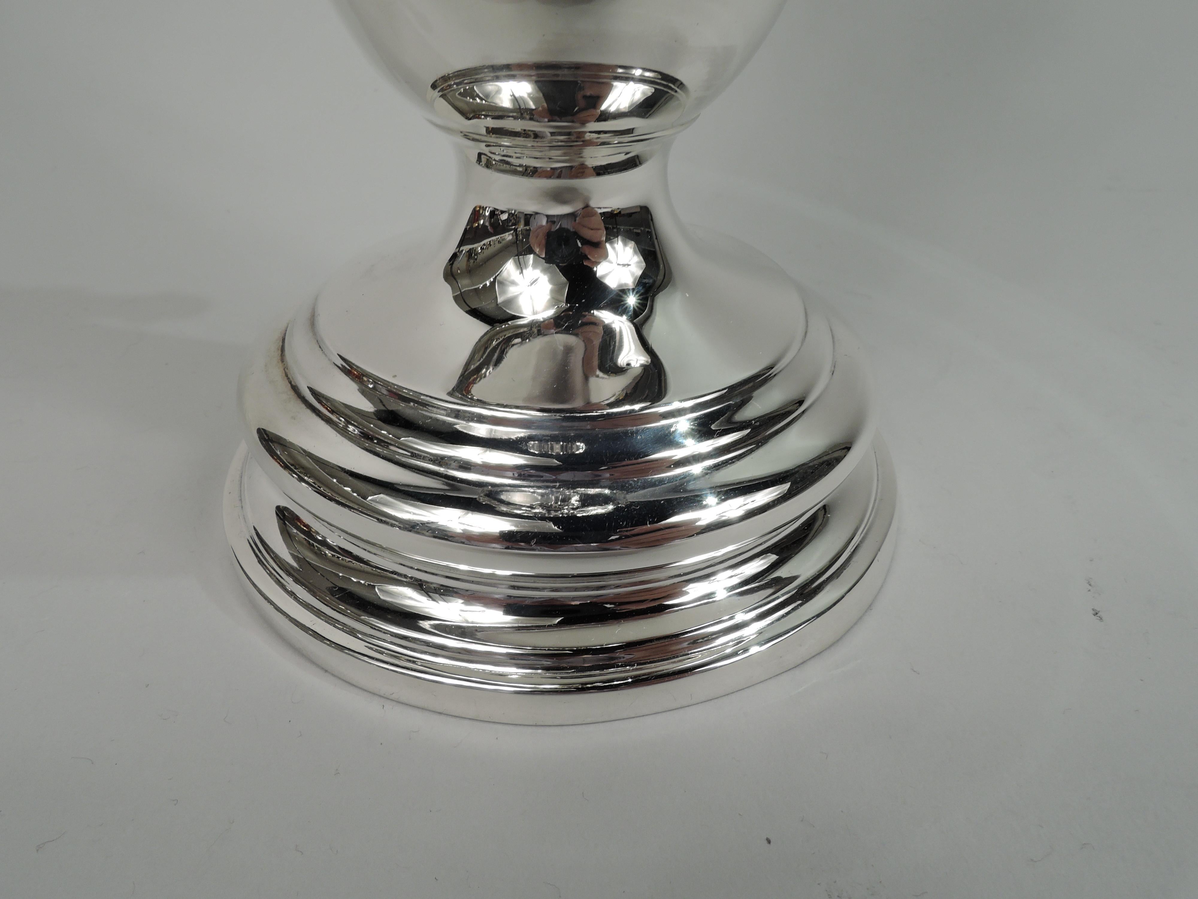 Early 20th Century Antique English Edwardian Neoclassical Sterling Silver Vase