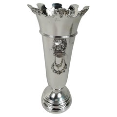Antique English Edwardian Neoclassical Sterling Silver Vase