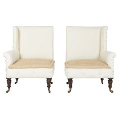 antique English Edwardian one-armed chairs