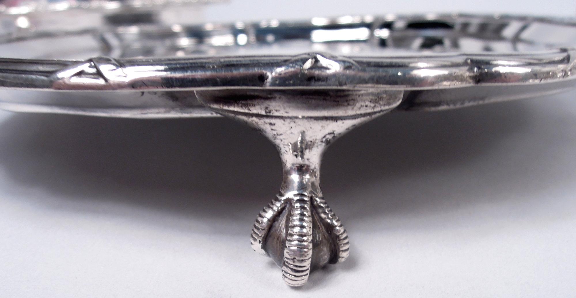 Britannico Antico salver inglese della Reggenza edoardiana in argento sterling, 1911 in vendita