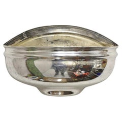 Antique English Edwardian Silver Plated Wall Mounted Planter With Dolphin