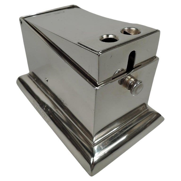 Antique English Edwardian Sterling Silver Cigar Cutter For Sale at 1stDibs